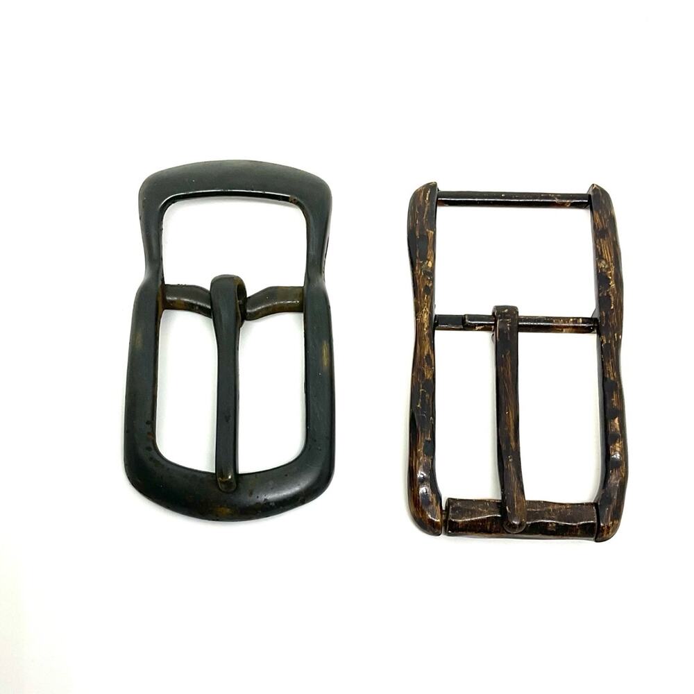 Dark Simple & Bamboo Metal Belt Buckles